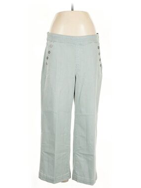 Chico's Light Sage Green Wide-Leg Crop Pull-On Jeans